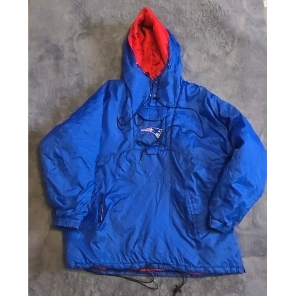 Vtg 90s‎ GameDay Phenom  New England Patriots Puffer Jacket Mens Large Blue READ